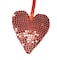 Red Mosaic Heart Hanging Decor 12x11cm