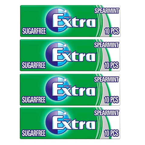 Extra Gum Green Spearmint 14 Gram 4 Pieces