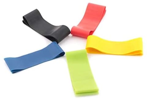 Generic 5Pcs/Set 60Cm Resistance Loop Bands Fitness Training Elastic Pull Rope Rubber Bands Sports Yoga Exercise Gym Expander Equipm