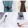 Aiwanto Curtain Holdbacks Tiebacks Magnetic Rope Drape Tie Backs Holders - 2 Pairs (Blue &amp; Black)