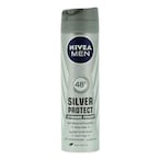 Buy NIVEA MEN Antiperspirant Spray for Men, 48h Protection, Silver Protect Antibacterial, 150ml in Saudi Arabia