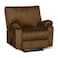 In House Velvet Rocking &amp; Rotating Recliner Chair - Brown - H1