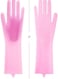 Generic Magic Reusable Silicone Gloves Pink