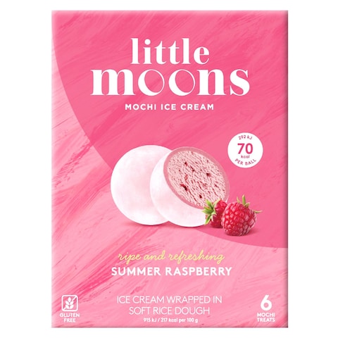 Little Moons Summer Raspberry Mochi Ice Cream 32g Pack of 6