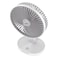 Sanford Rechargeable Mini Stand Fan With LED Light White 6inch