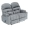 In House Velvet Double Cinematic Recliner Chair With Cups Holder - Grey - NZ80