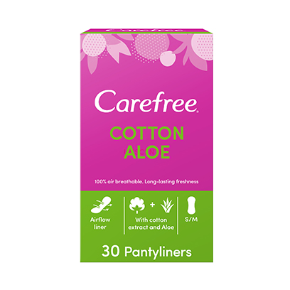 Carefree Aloe Lightly Scented Pantyliners 30 Pieces