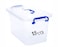Hiware Plastic Storage Box With Lid 20 LTR Semi Clear   For Clothes, Toys, Books, Snacks, Shoes and Grocery Storage Box. (20 LTR)