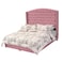 In House Maldives Velvet Bed Frame - King - 200x200 cm - Light Pink