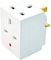 3 Way Socket Multi Plug Fused adapter UK Mains 13 aMP 240V aC 3 Socket
