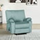 In House Velvet Classic Recliner Chair - Light Turquoise - H1