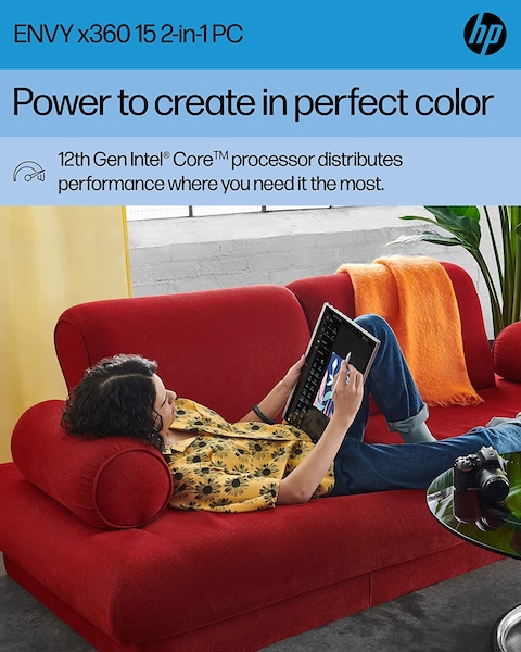 HP Envy x360 Convertible 15-inch Laptop, Intel Core i7-1260P Processor, Intel Iris Xe Graphics, 16GB RAM, 1TB SSD, Windows 11 Home (15-es2026nr, Natural Silver Aluminum)