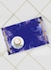 Lowha Decorative Acrylic Serving Tray With Gold Metal Handles And Peri Smoke Pattern Design 20x30 cm