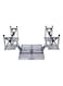 Generic 4-Seat Outdoor Portable Picnic Table Silver