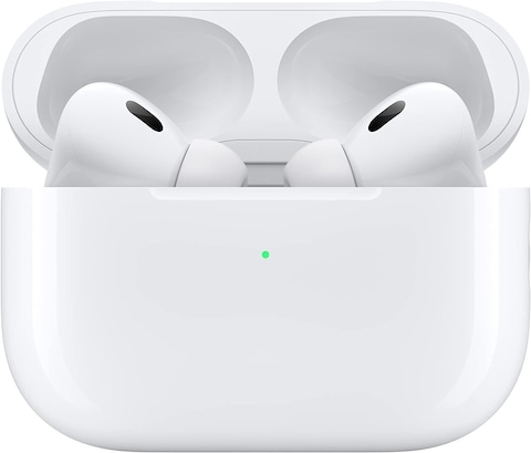 سماعات ابل ايربودز برو 2023 (الجيل الثاني) مع حافظة ماج سيف (USB-C)، داخل الأذن، ابيض