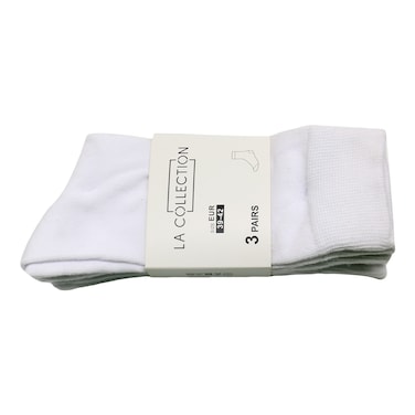 3X PACK MEN CREW SOCKS_WHITE_39/42+