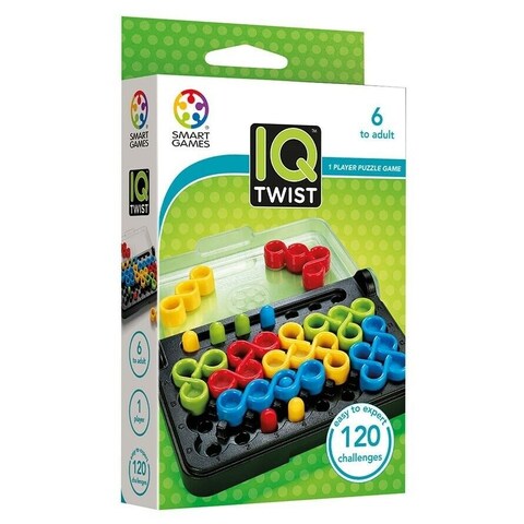 Smartgames, IQ Twista Travel Game For Kids And Adults, A Cognitive Skill, Building Brain Game Brain Teaser For Ages 6 &amp; Up, 120 Challenges In Travel, Friendly Case