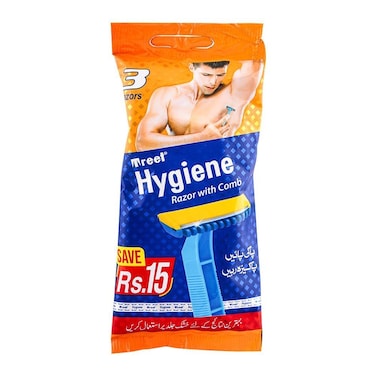 Treet Hygiene Razor With Comb (Pack of 3)