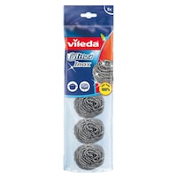 Vileda inox dish washing metallic staineless steel spiral scourer 5 pieces