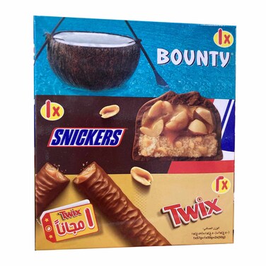 عرض شوكولاتة مارس - 2 تويكس + 1 باونتي + 1 سنيكرز