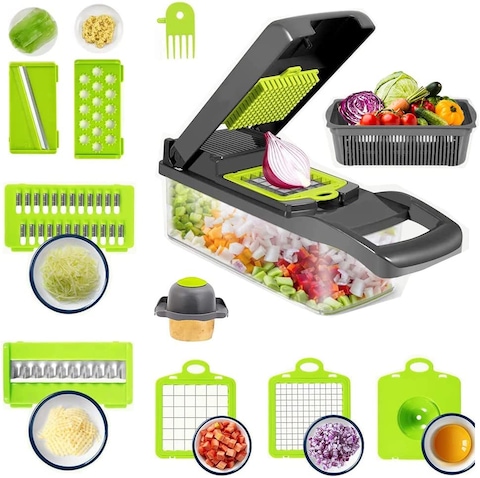 Generic 14 In 1 Vegetable Chopper Box, Onion, Salad, Food Dicer, Mandoline Vegetable Slicer, Potato Slicer