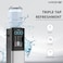 Krome Top &amp; Bottom Loading Water Dispenser, Hot, Cold And Normal Water 3 Taps, Floor Standing, Made With SUS 304 Tank And Food-Grade Silicone Gel Tube, Child Lock, KR-WDTBL 3TW, Silver &amp; Black