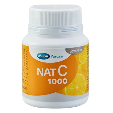 MEGA NAT C TABLETS VITAMIN C 1000MG