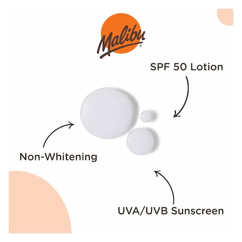 Malibu Kids Coloured SPF Suncare Body Lotion For Kids SPF 50 150ml