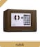 Rubik Mini Electronic Digital Security Safe Deposit Box With Electronic Keypad Lock And Physical Key For Home Office Hotel Jewelry Passport Watches Cash Storage (Brown)
