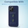 Remson Mag-X Phone Grip Strap with Magnetic Phone Kickstand (Navy Blue/Neon Green)