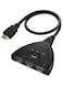 Lw - 3-in-1 USB Port HDMI Auto Switch Splitter Hub with Cable 50centimeter Black