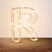 Golden Letter R Glowing with LED Lights 25cm