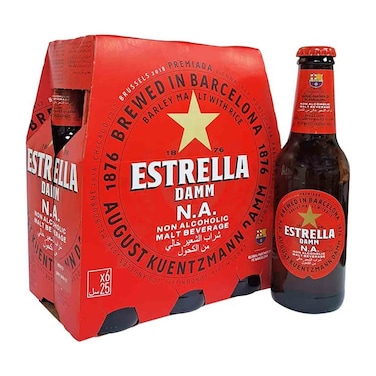 Estrella Non Alcoholic Malt Beer 250ml x6