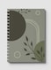 Lowha Spiral Notebook With 60 Sheets And Hard Paper Covers With Minimalist Line &amp; Shapes Design, For Jotting Notes And Reminders, For Work, University, School