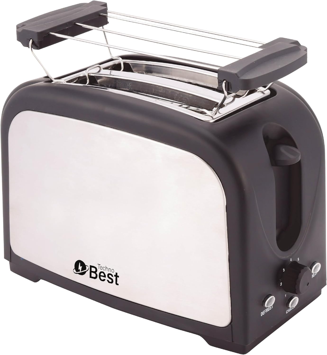 Buy Techno Best 750W 2 Slice Stainless Steel Electric Toaster ...