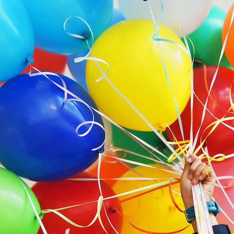Party Time 100 PCS Party Balloons, 10 Inches Premium Assorted Colorful Balloons, Pack of Strong Latex Balloons for Christmas, Wedding, Anniversary Kids Birthday Party Decoration - Party Supplies