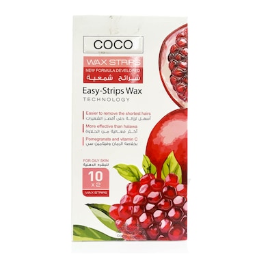 كوكو واكس شرائح شمعية بالرمان - 10 شرائح
