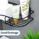 Ialuku Bathroom Shower Shelf, Set Of 2, Adhesive Metal Wall Mounted Storage Organized Rack For Shower Caddy, Triangle Basket No Drilling
