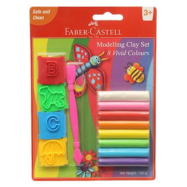 FaberCastell Modeling Clay Set  100 G 8 Colors
