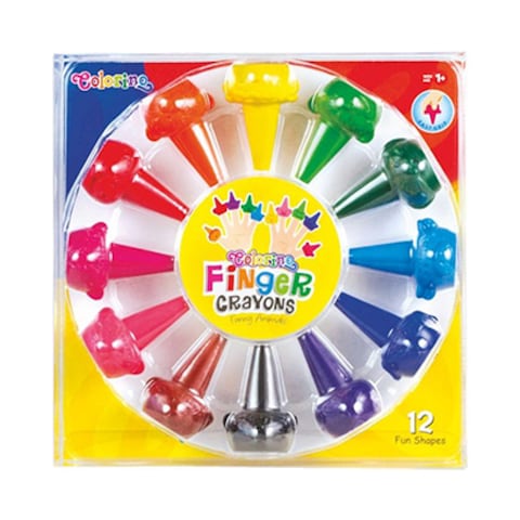 Coloring Kids Finger Crayons Fun Animal 12 Colors