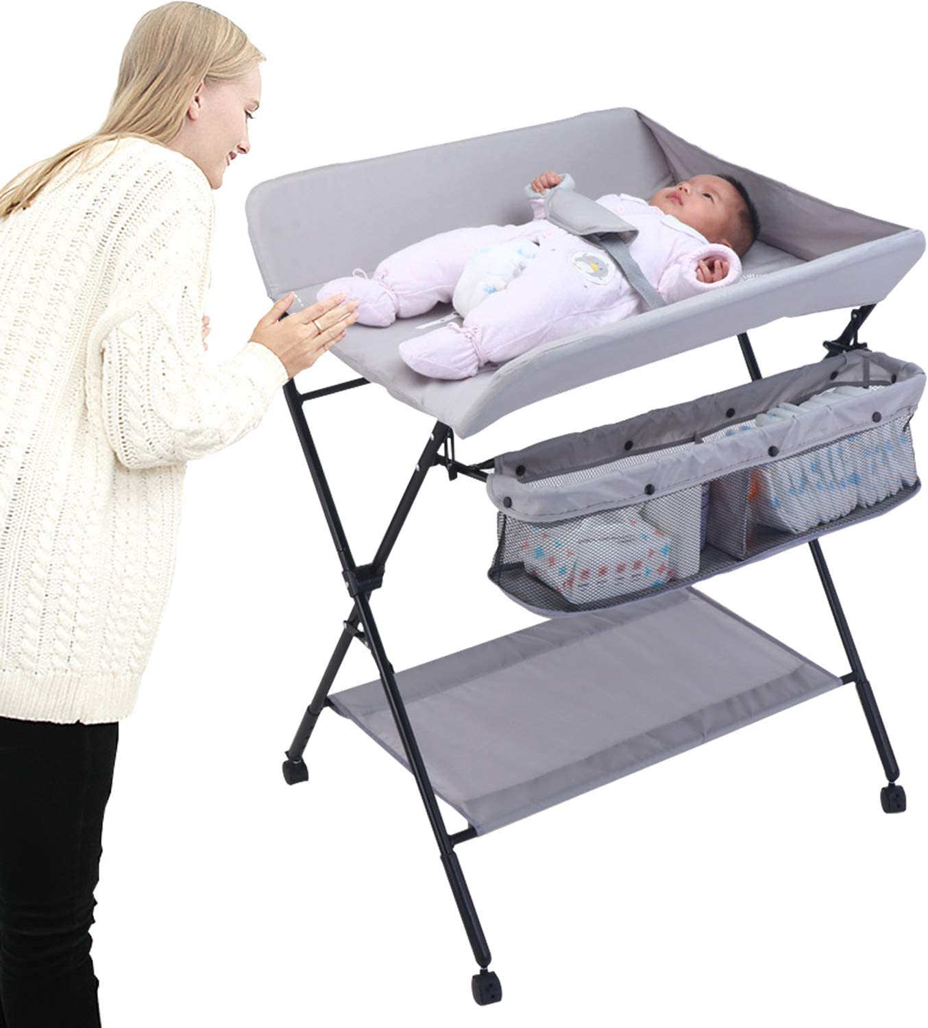 Buy COOLBABY Multi-Function Baby Nursing Table Collapsible Portable ...
