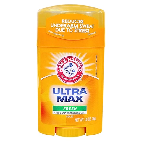 Arm &amp; Hammer Ultra Max Fresh Solid Antiperspirant Deodorant Stick Clear 28g