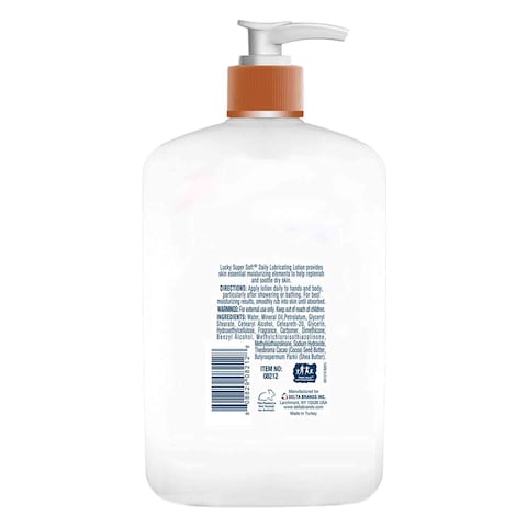 Lucky Super Soft Daily Lubricating Cocoa And Shea Butter Moisturizing Lotion 444ml