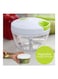 Vegetable Chopper Slicer Clear/White/Green 9.3 x 26 x 9.3cm
