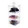 Hair Accessories Organizer for Girls,Bathroom Containers for Headband, Bows,Hair Tie,Hair Tools,Scrunchie,Cotton Swab Organization, Clear 3 Stackable Acrylic Holder with Lids for Organizing