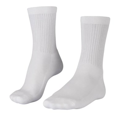 SCHOOL SOCKS PLAIN WHITE XL