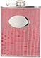 Praneel Hip Flask Steel Pink Color Leather Type