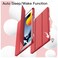 TRON New iPad 10.2 Inch Case 2021 9th Gen/ipad 8th Gen 2020 /ipad 7th Gen 2019 with Pencil Holder, Slim Stand Hard Back Shell Protective Smart Cover Case For iPad 10.2 / 10.5'' 2017 Red