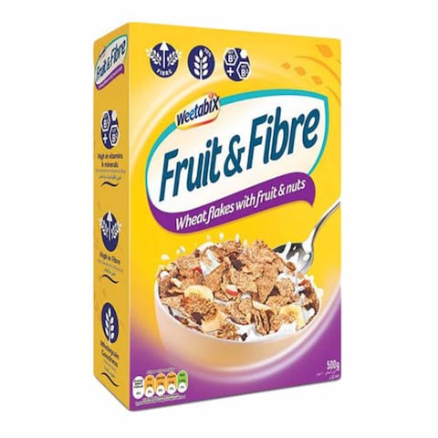 Weetabix Fruit And Fiber Cereals Wheat Flakes 500g