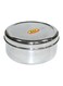 Puri Dabba Food Container Silver 11x5centimeter